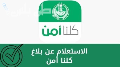 الاستعلام عن بلاغ كلنا أمن