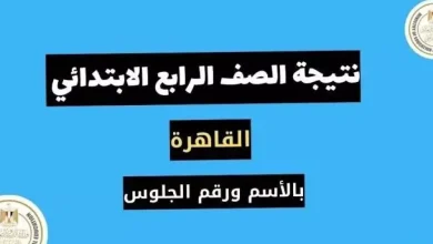 ظهور نتيجة الصف الرابع الابتدائي الترم الأول