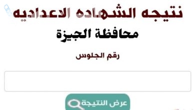 نتيجة الشهادة الإعدادية الجيزة