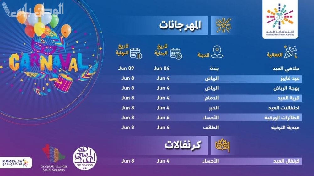 الهيئة العامة للترفيه تعلن عن جدول الفعاليات لشهر فبراير: عروض مسرحية وحفلات موسيقية كبرى