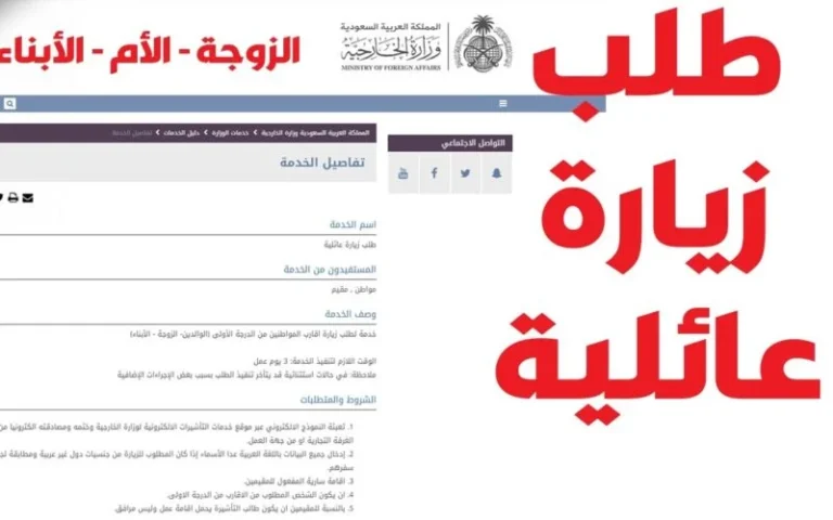 شروط تقديم طلب تأشيرة الزيارة في السعودية.. احصل على زيارة عائلية