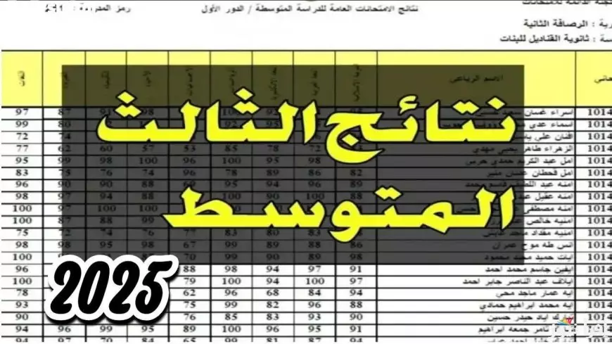عبر نتائجنا الآن .. نتائج الثالث متوسط 2024-2025 الدور الأول في عموم المحافظات