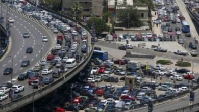 ازدحام مروري شديد في شوارع القاهرة والجيزة