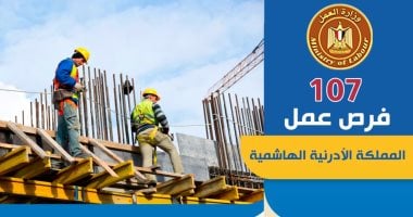 107 فرصة عمل جديدة في قطاع المقاولات بالأردن براتب يصل إلى 350 ديناراً