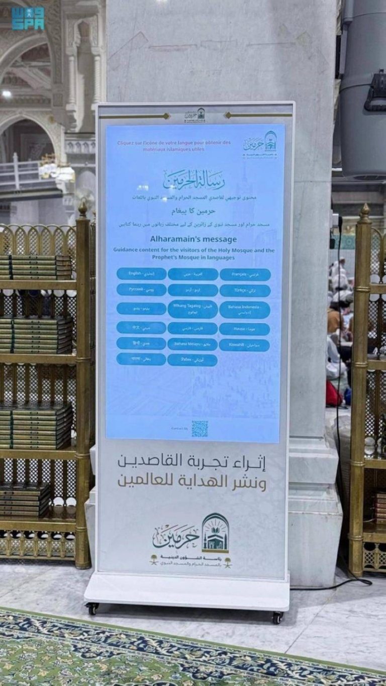 إطلاق شاشات تفاعلية بالمسجد الحرام لتعزيز تجربة الحجاج