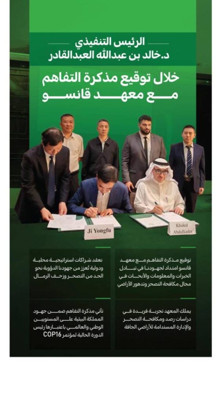 اجتماع الرئيس التنفيذي لـ “الغطاء النباتي” مع الشركات الصينية يعزز التعاون الاستثماري