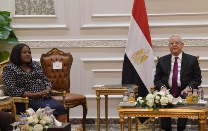 استقبال المستشار حنفي جبالي للنائبة الأولى في زامبيا