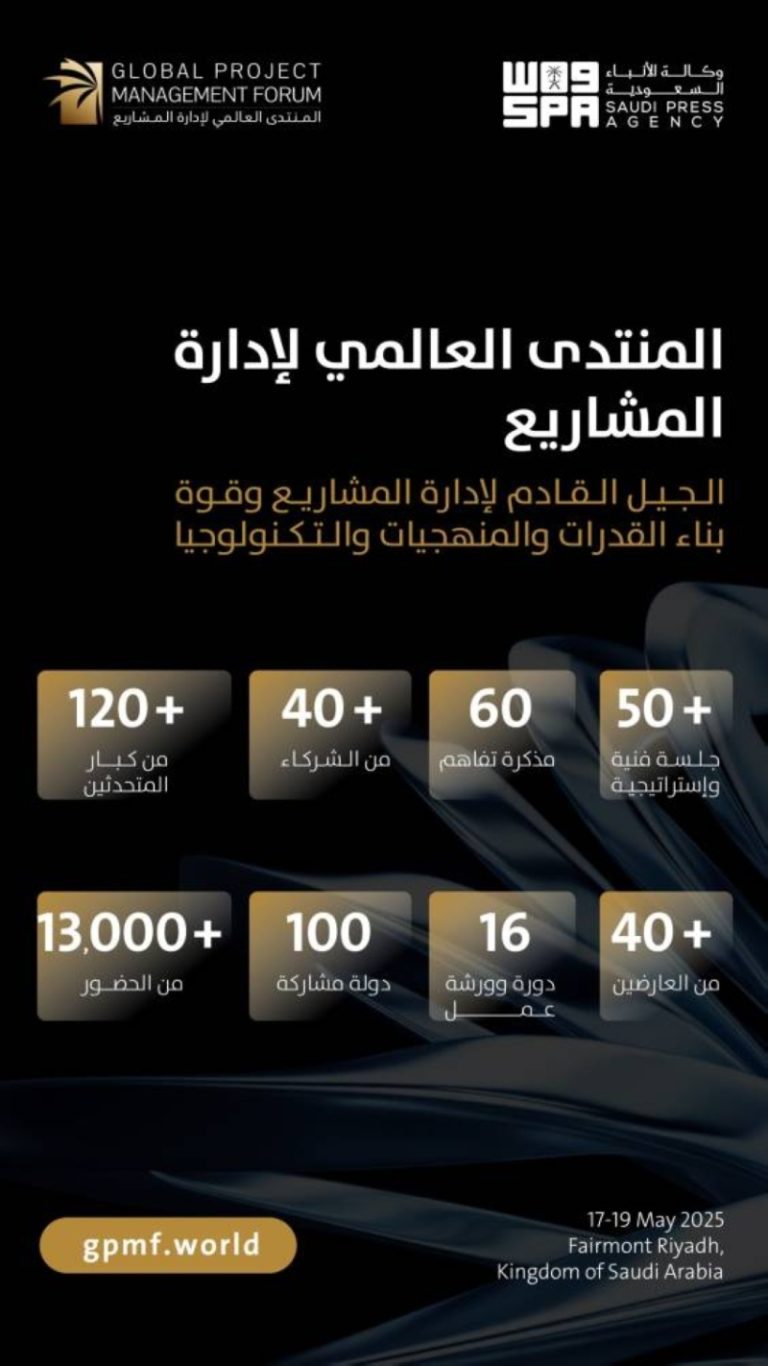 انطلاق المنتدى العالمي لإدارة المشاريع غدًا في الرياض