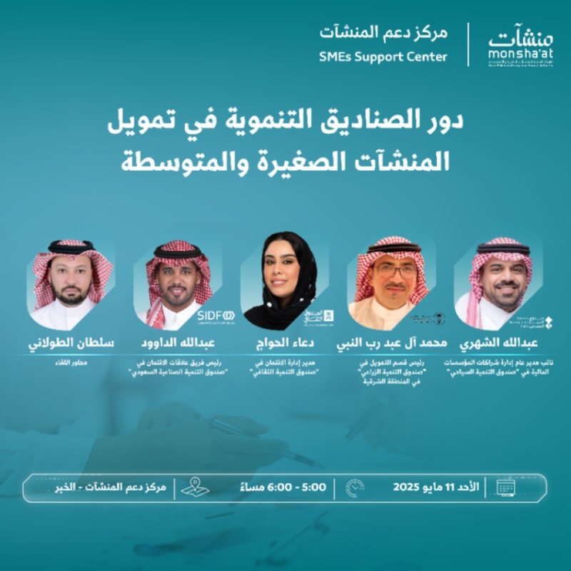 انطلاق برامج “أسبوع التمويل” غدًا بتنظيم الهيئة العامة للمنشآت الصغيرة والمتوسطة
