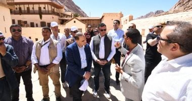 زيارة رسمية لوزير الإسكان توثق تطوير دير سانت كاترين في وادي الدير