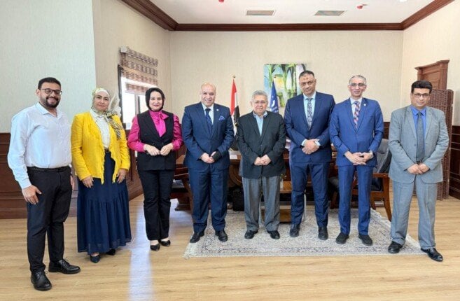 زيارة وفد الاتحاد العربي للتطوير والتنمية لجامعة بدر لتعزيز التعاون المشترك