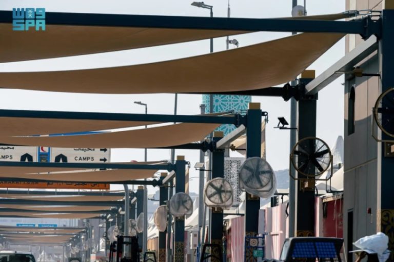 “كدانة” تبدأ تنفيذ أعمال تظليل وتلطيف الأجواء في مسارات المشاعر المقدسة