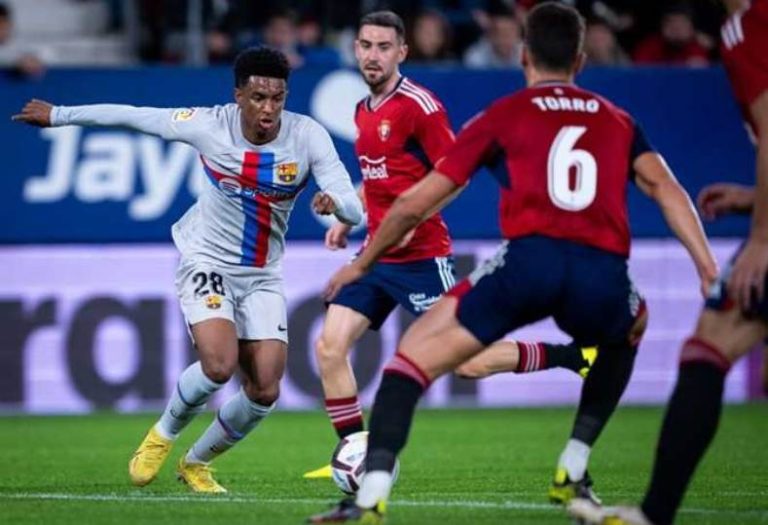 مباراة برشلونة وبلد الوليد تنتهي بفوز برشلونة 2-1 في الدوري الإسباني