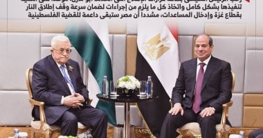 مصر تعلن دعمها الكامل للقضية الفلسطينية إنفوجراف – اليوم السابع