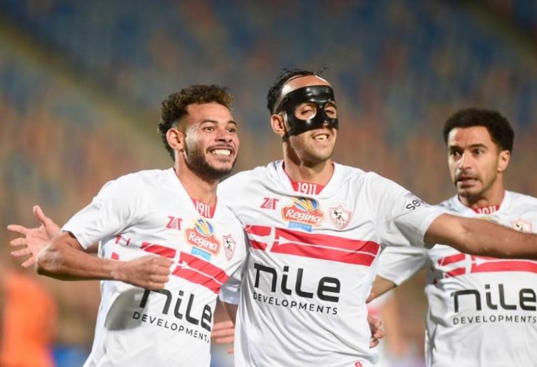 ناصر منسي يسجل الهدف الأول للزمالك في مرمى البنك الأهلي بعد 24 ثانية “فيديو”