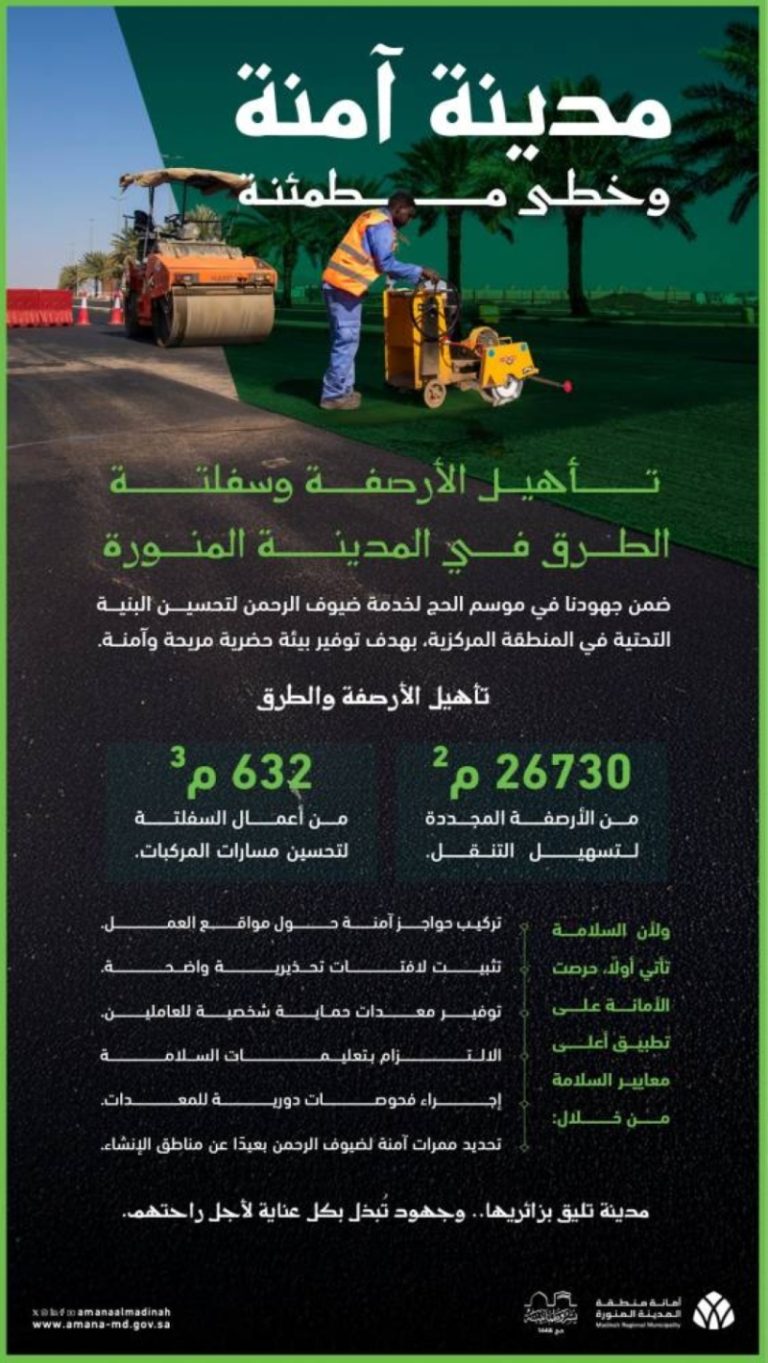 استعدادات أمانة المدينة لاستقبال الحجاج تكتمل