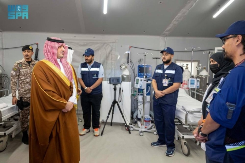 افتتاح المستشفى الميداني في مشعر عرفات برعاية وزير الداخلية