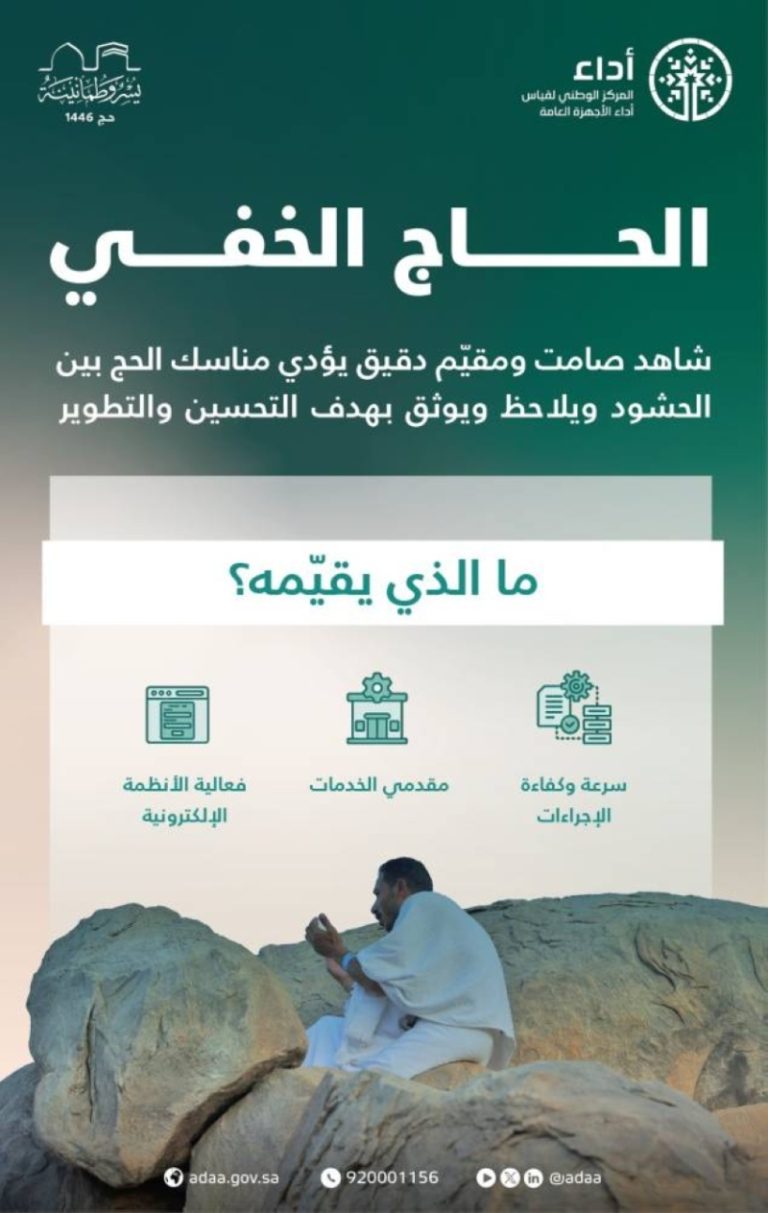 الحاج الخفي يراقب جودة الخدمات خلال موسم الحج