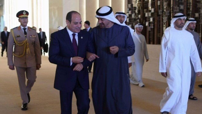 السيسي وبن زايد يشددان على ضرورة وقف فوري لإطلاق النار في غزة