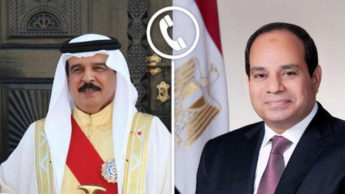 السيسي يناقش مستجدات الأوضاع الإقليمية في اتصال هاتفي مع ملك البحرين