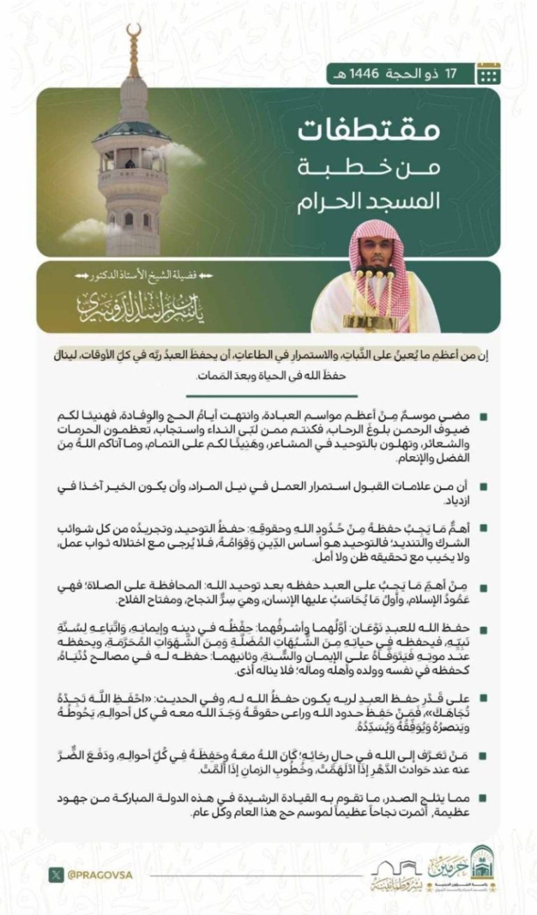 خطبة الجمعة من المسجد الحرام تجذب الأنظار