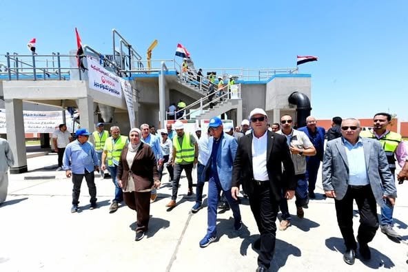 زيارة تفقدية لمحطة معالجة صرف صحي برطباط من وزير الإسكان ومحافظ المنيا