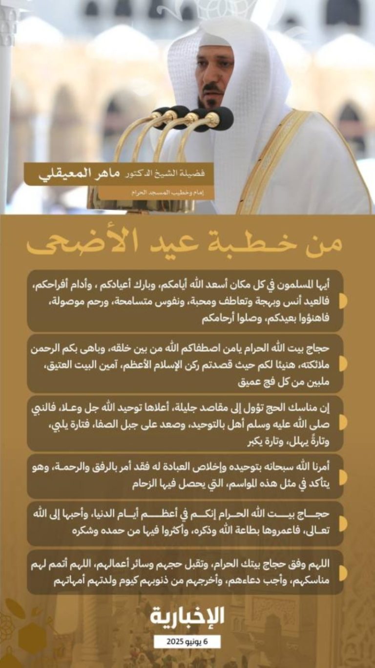 صلاة عيد الأضحى تُقام في المسجد الحرام