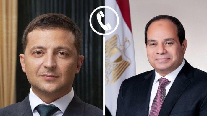 اتصال هاتفي بين السيسي وزيلينسكي لبحث أزمة أوكرانية والأوضاع الإقليمية