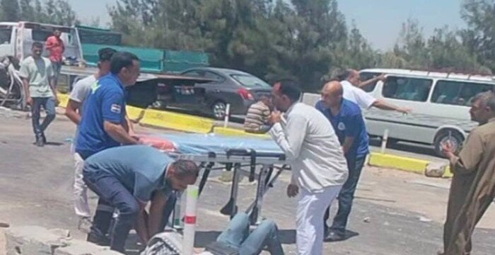 خدمات مميزة من فرق الطوارئ للهلال الأحمر لمصابي حادث الإقليمي