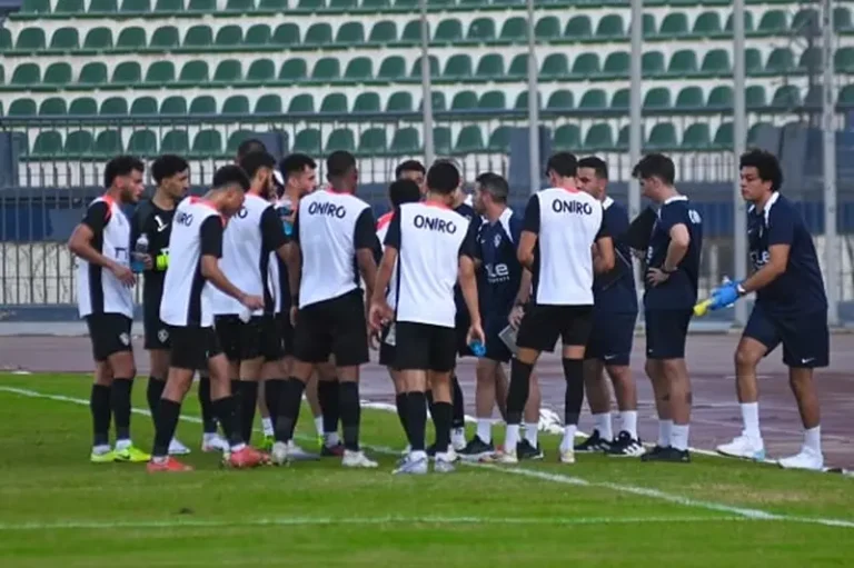 عبد الحميد معالي يظهر في مران الزمالك لأول مرة أثناء تأهيل الثنائي