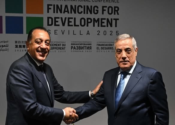 لقاء رئيس الوزراء ونظيره الجزائري في المؤتمر الدولي لتمويل التنمية
