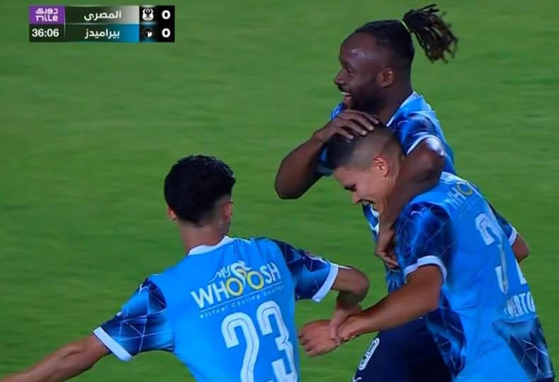 إيفرتون دا سيلفا يسجل هدفاً عالمياً ويقود بيراميدز للتفوق على المصري