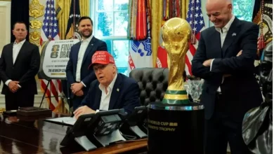 خالف التقاليد في حضور إنفانتينو.. ماذا فعل ترامب مع كأس العالم؟