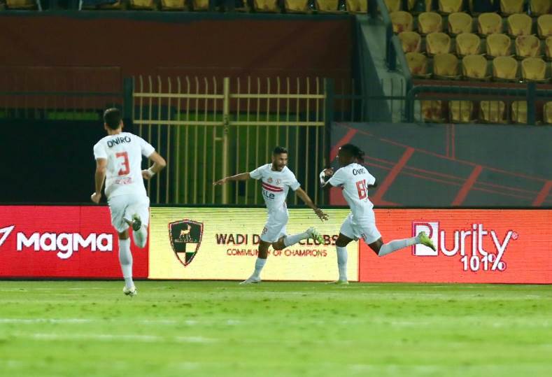 ناصر ماهر يسجل هدفاً رائعاً للزمالك في شباك وادي دجلة بالفيديو