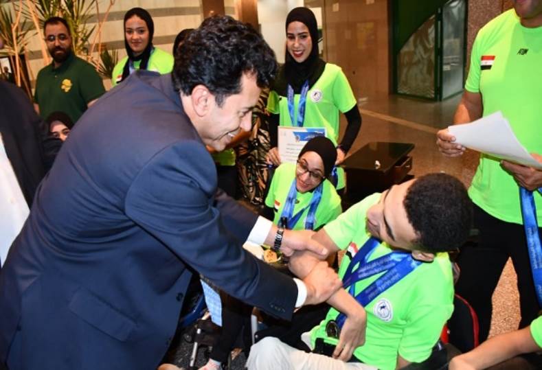 وزير الرياضة يكرم منتخب البوتشيا تقديرًا لإنجازاته في بطولة إفريقيا